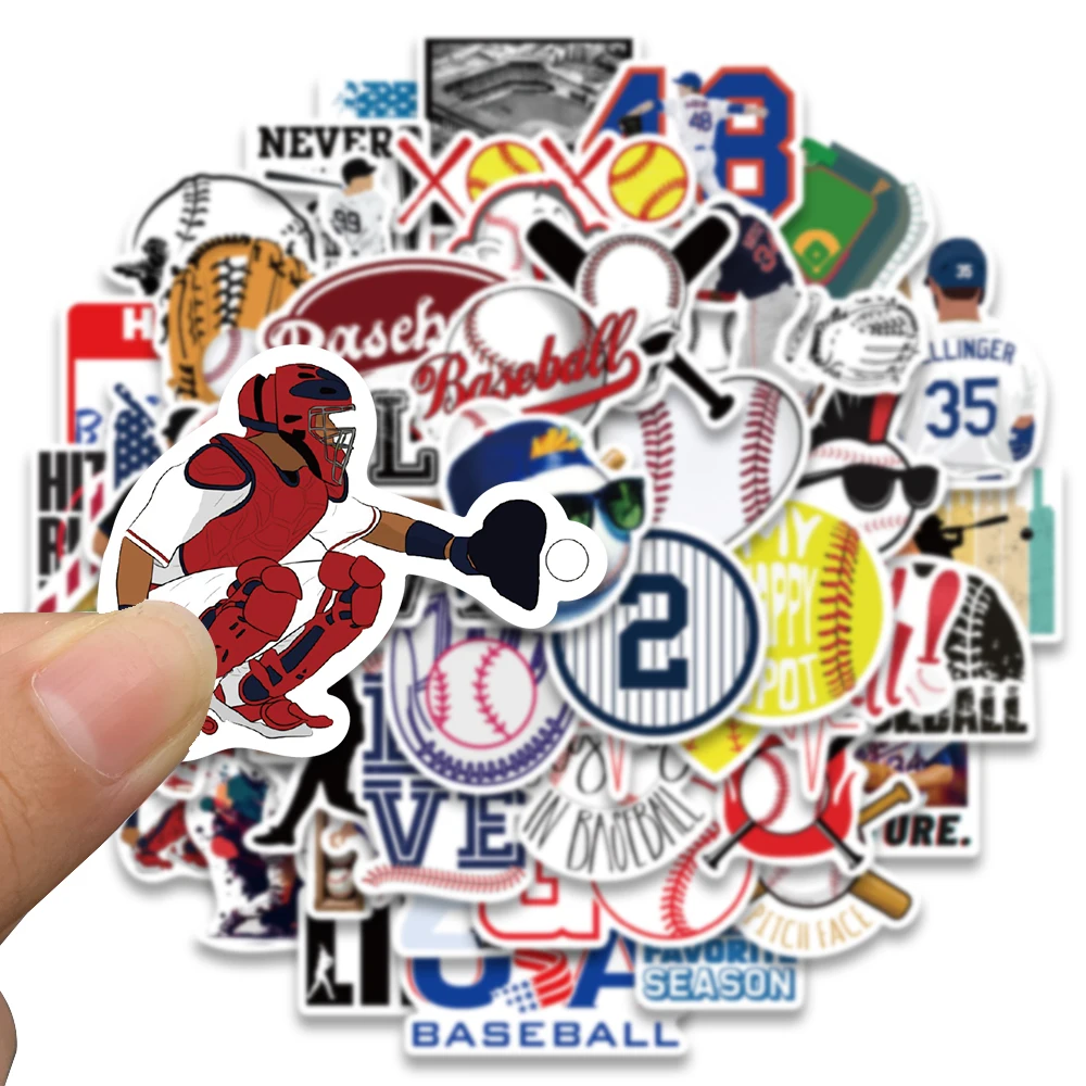 52 قطعة ملصقات البيسبول الرياضية الكلاسيكية الكرتون الكتابة على الجدران ملصق مائي DIY كتيب الهاتف الأمتعة خوذة دراجة ملصق للمراهقين هدية