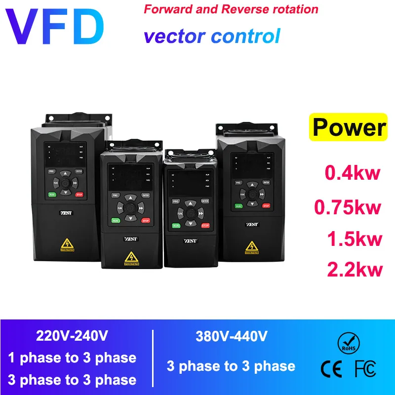 ES280 220V  single phase Three Phase Frequency Inverter VFD Inverter 0.75KW 1.5KW 2.2KW Inverter