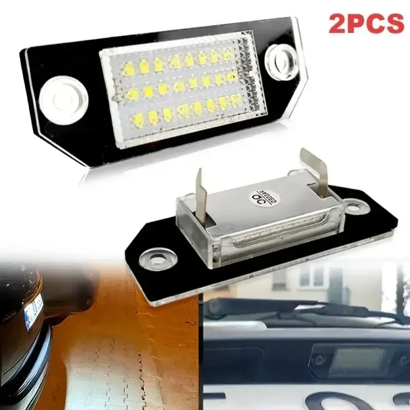 

2PCS Car LED Number License Plate Light Lamps Lighting for Ford Focus 2 ST 225 C Max 2003 2004 2005 2006 2007 2008 2MK2