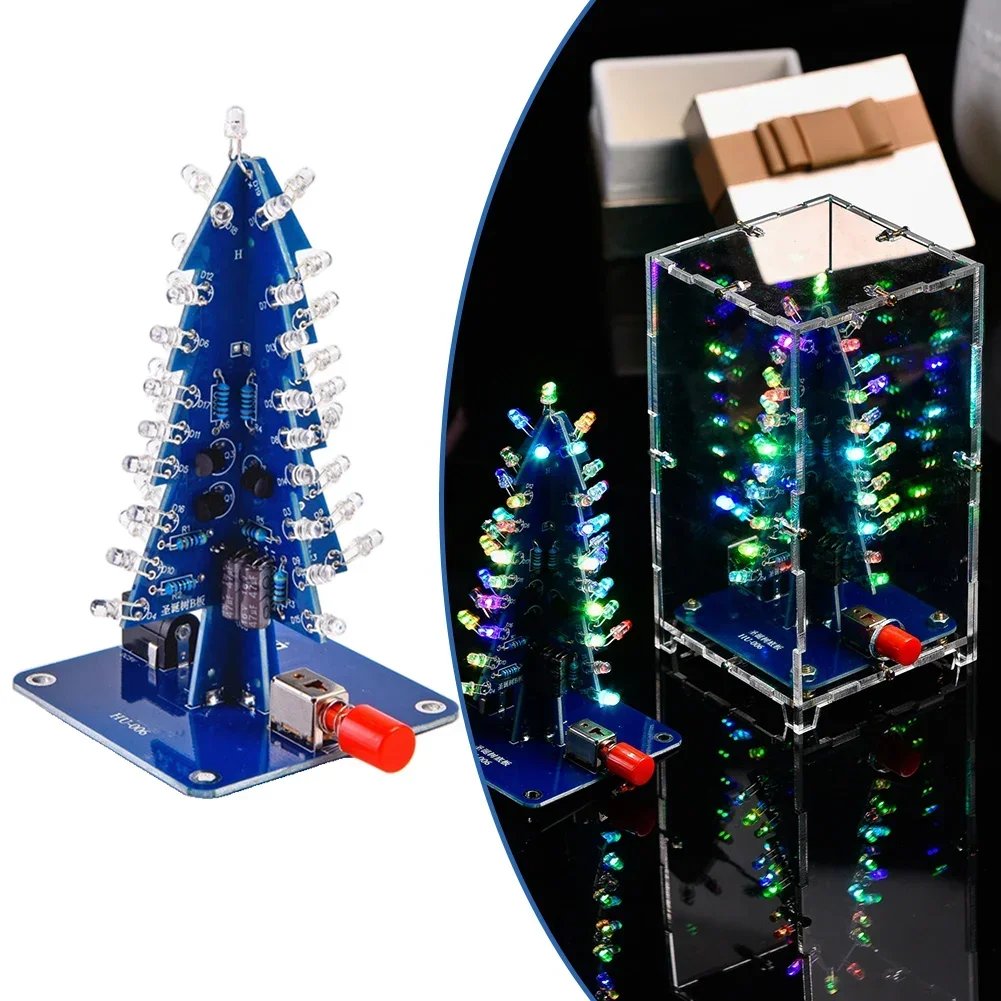 

Colorful Christmas Tree Christmas Tree Kit DIY Enthusiasts Lightweight Design Training Welding Skills Wide Application