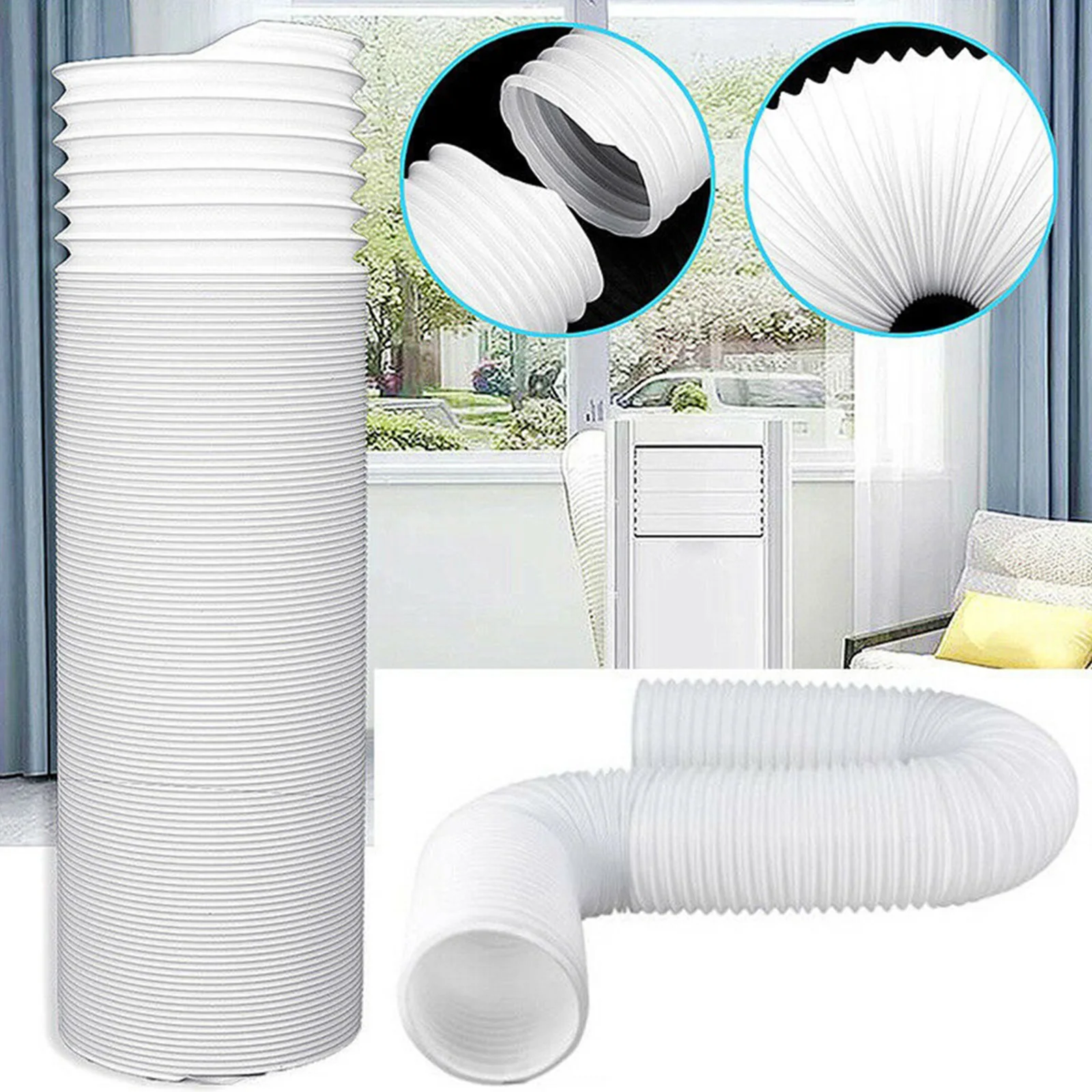 Air Conditioner Window Baffle Kit Portable Telescopic Universal Exhaust Hose Lightweight Accessories for Sliding Window