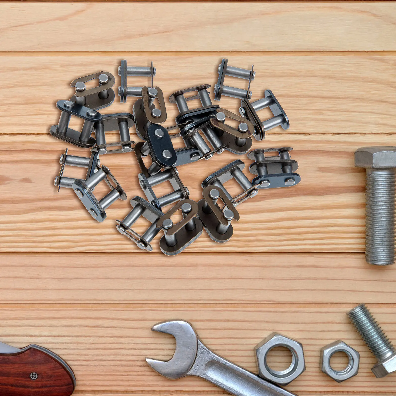 

20pcs Motorcycle Accessories Buckle Precision Machined Anti-Oxidation Replacement Link Joint Connecting Roller Chain Steel