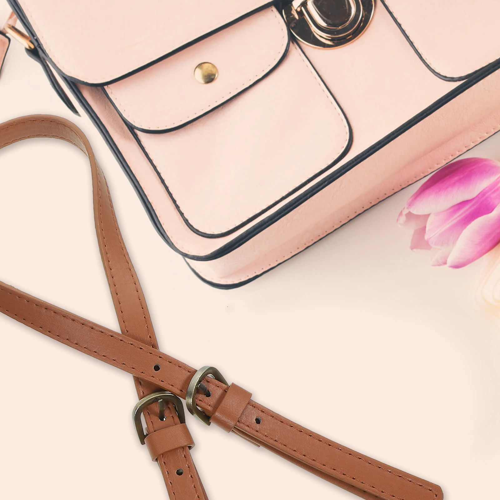 

2 pcs Bag Strap Handbag Belt Durable Synthetic Tote Replacement Accessories Adjustable Length Classic Design