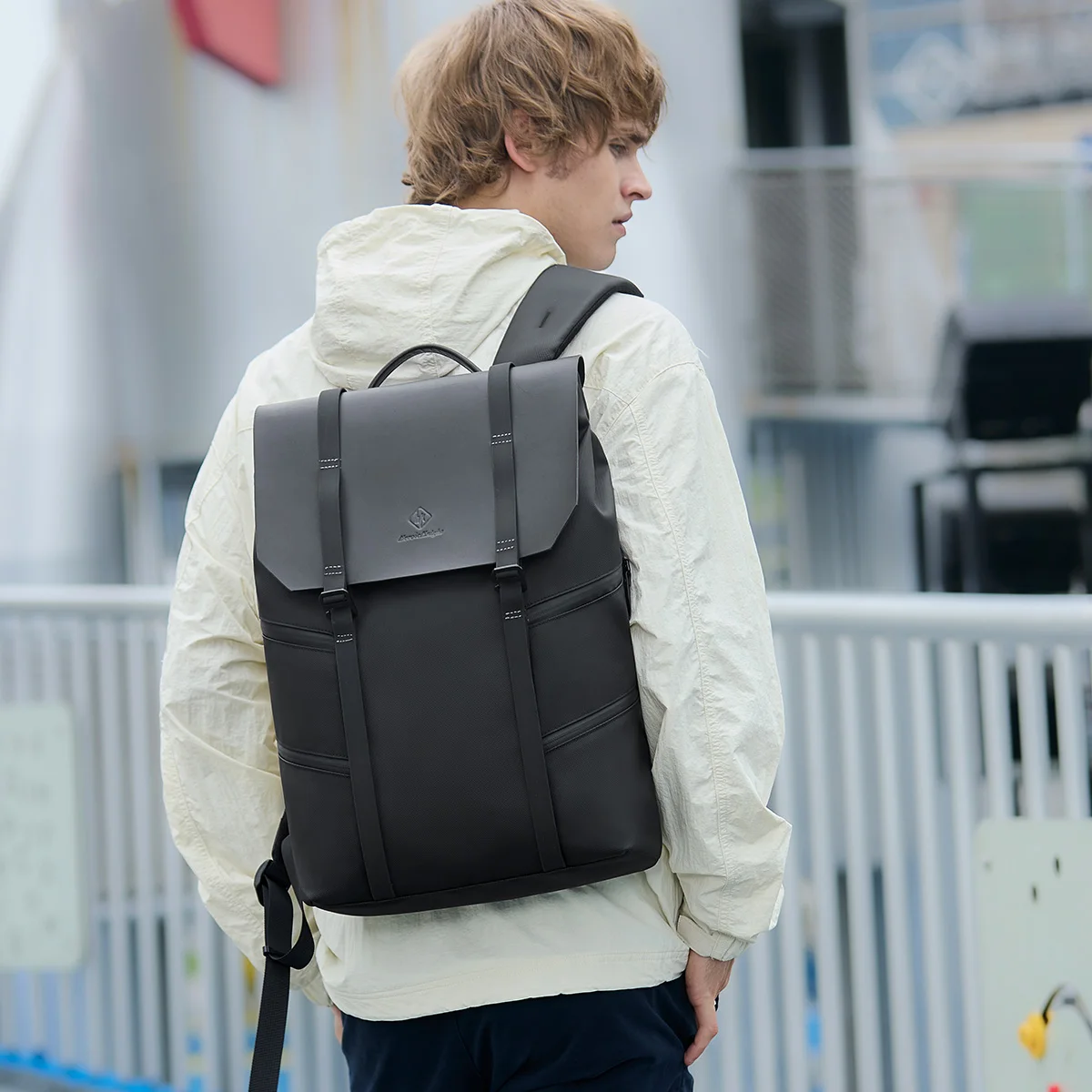 Heroic Knight New Fashion Flap Business Backpack Waterproof Men Work Computer Backpack for 15.6\