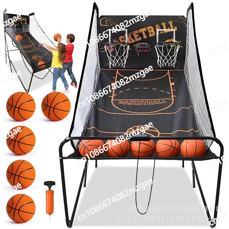 

Складная игровая машина с двумя корзинами и автоматическим электронным счетчиком для взрослых