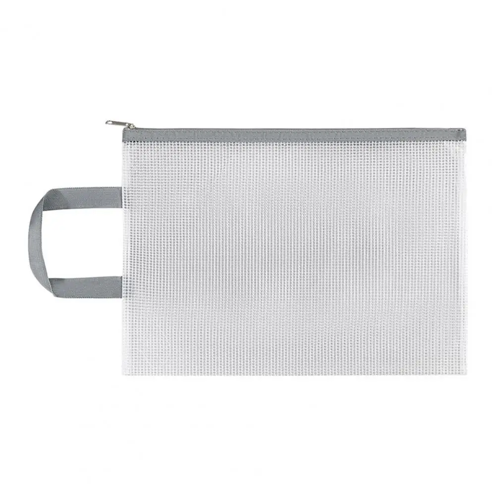 

File Folder A4 Size Mesh Zipper Pouch for A4 Documents Waterproof File Bag for Office Supplies Lightweight Organizer for School