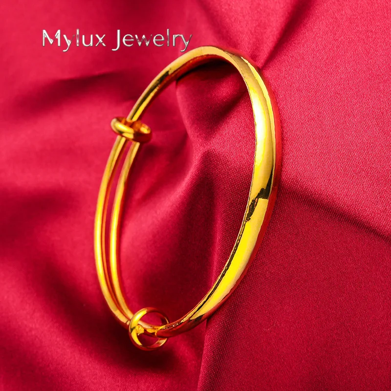 

Mylux Jewelry Starry Sky Push-Pull Round Bracelet for Women, 24K Gold, AU999 | Matte gold with starburst texture, subtle glamour