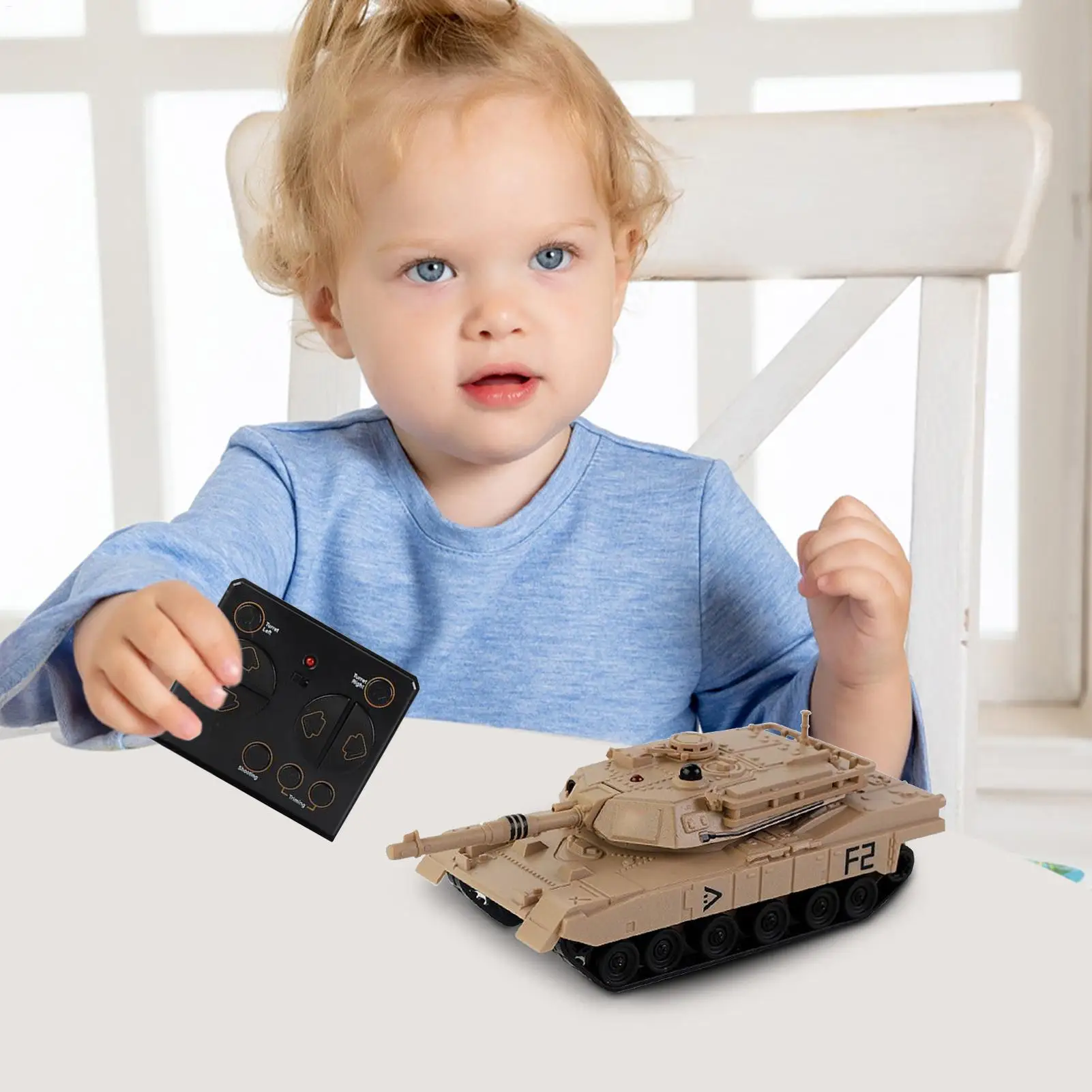 

Toy Tank Remote Control Car 2.4Ghz Rechargeable Model Car With 360 Degree Rotation For Hobby Racing Race Outdoor Play Kids