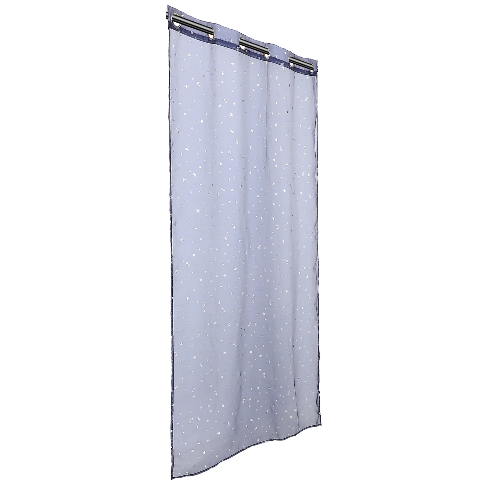 

1pcs Silver Foil Window Tulle Curtain 100X200Cm Navy Blue For Bathroom Bedroom Living Room Sheer Voile Curtains Window Sheer