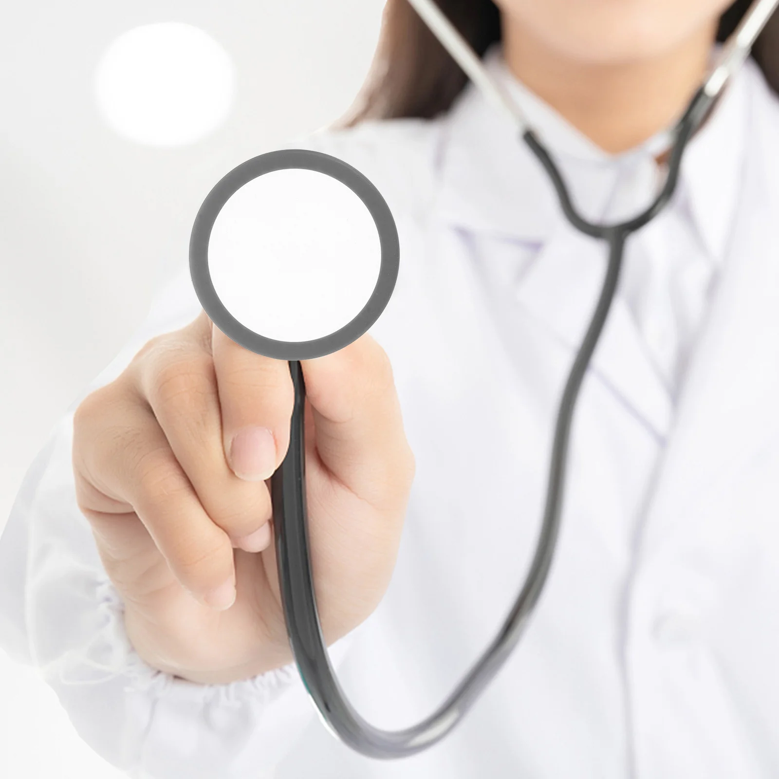 

2Pcs Stethoscope Diaphragm Replacement Pediatric Spare Parts Durable Grey PVC Enhanced Auscultation Sound Kit Parts