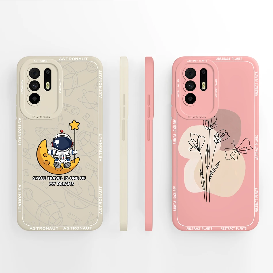 For Oppo Reno 5Z 6Z Phone Case Fashion Butterfly Camera Protection Back Cover For Oppo Reno6Z Reno5Z Soft Liquid Silicone Bumper image 3