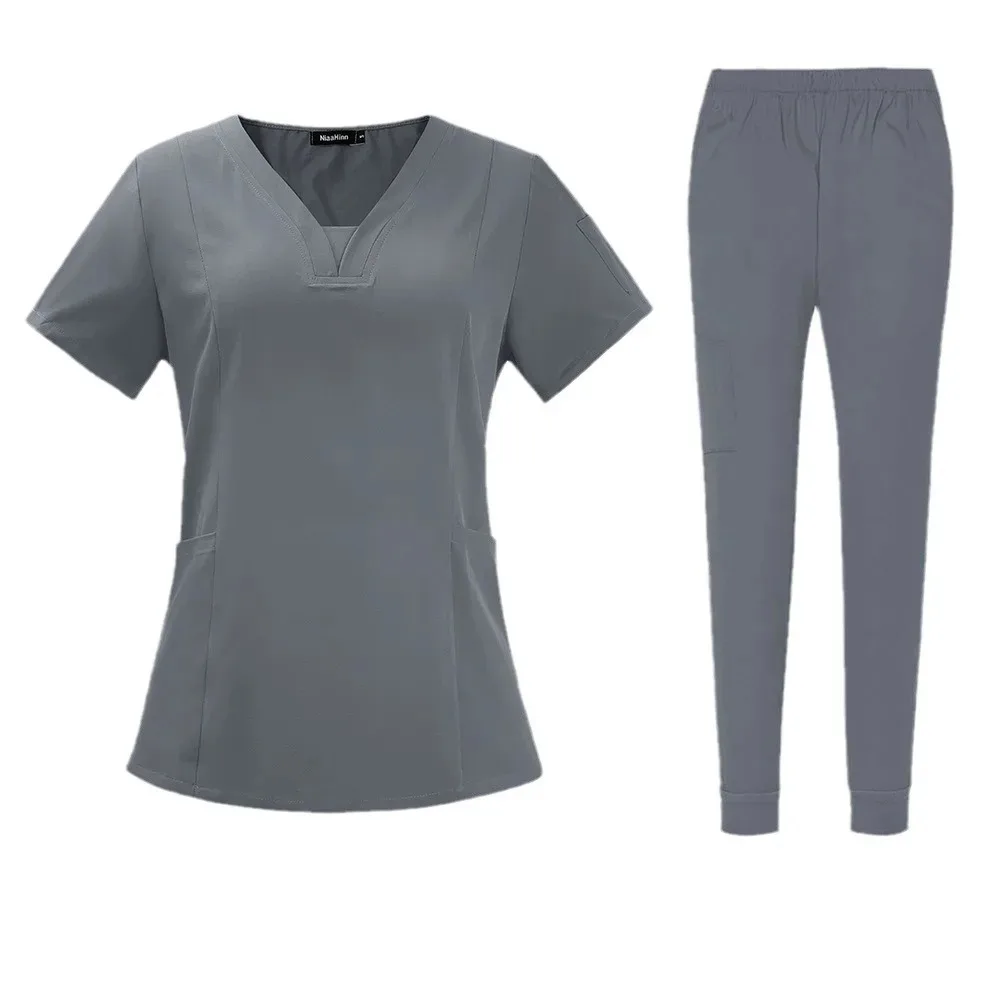 Ensembles de travail Slim Fit pour femmes, uniformes médicaux ScrdecentrSets, générateurs d'hôpital, quels que soient les accessoires de soins infirmiers, vêtements de travail pour clinique dentaire, salon de beauté