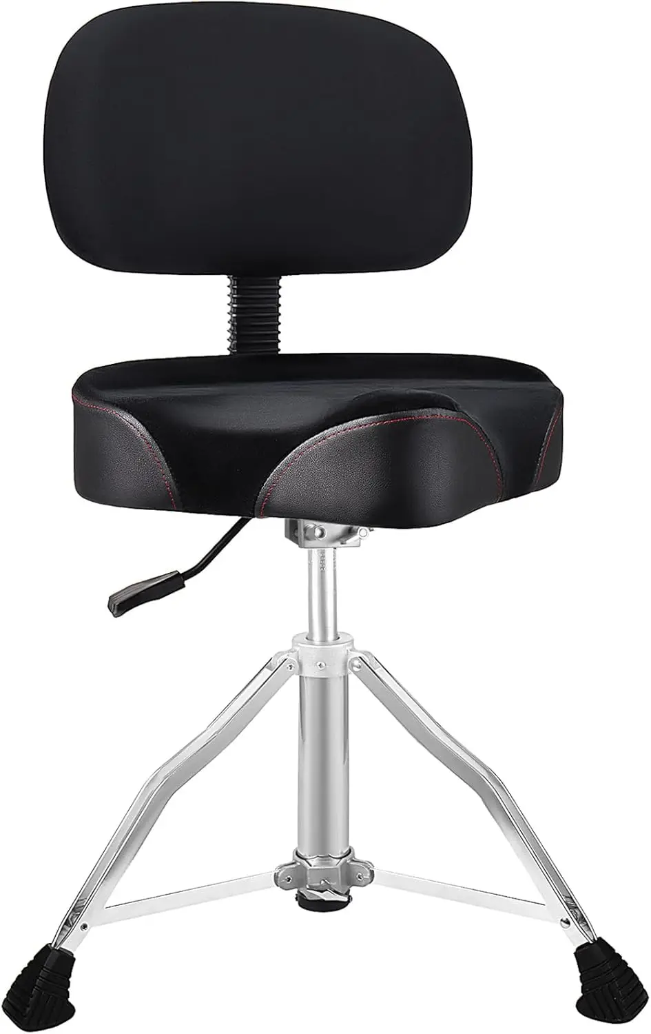 

Drum Throne with Backrest for Adults, Portable Hydraulic Drum Stool with Memory Foam Seat and Adjustable Backrest in Black