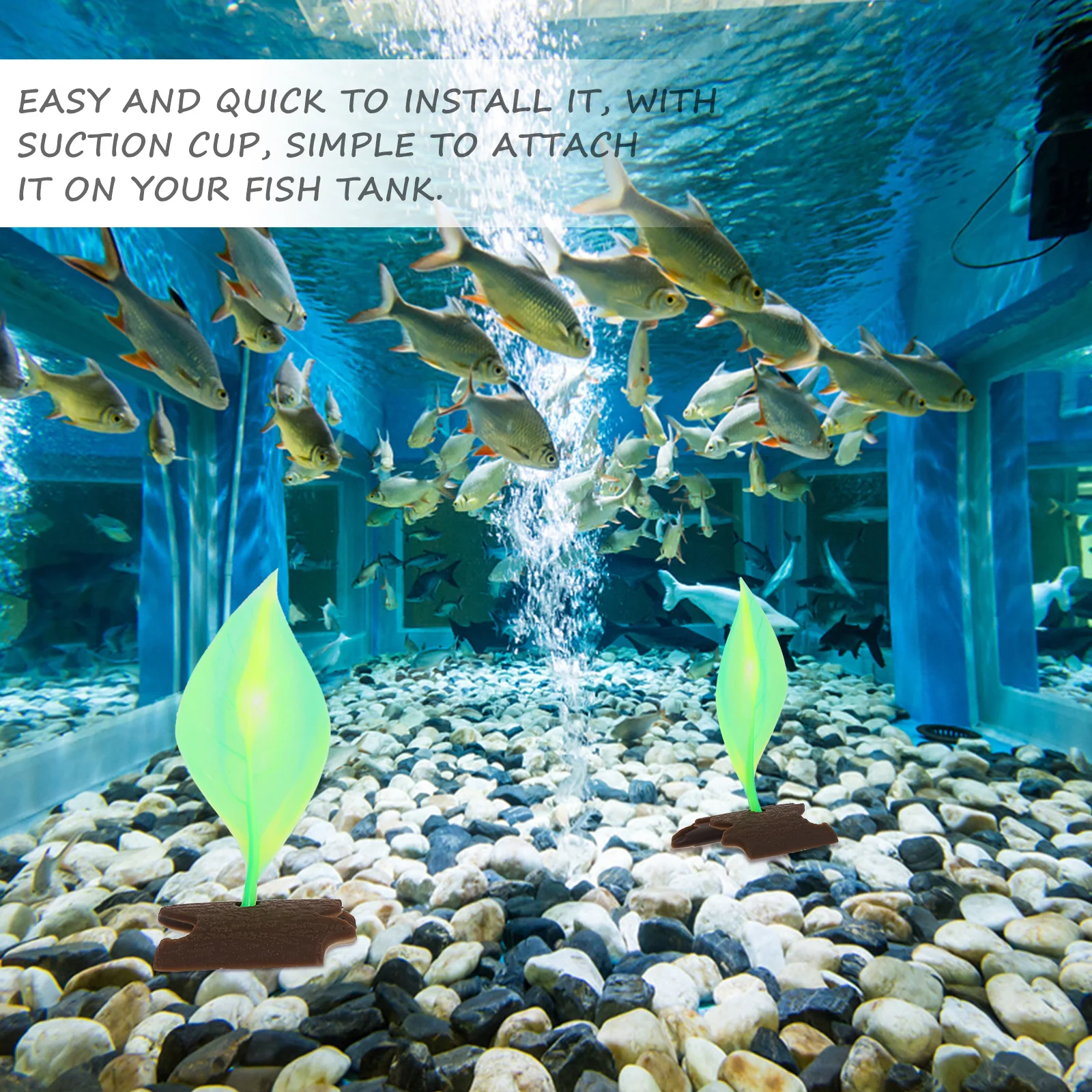 

Colorful Suction Cup Leaf for Aquarium Fish Bed Hammock Resting Spot Decor Made of Safe Silicone Material Easy Install