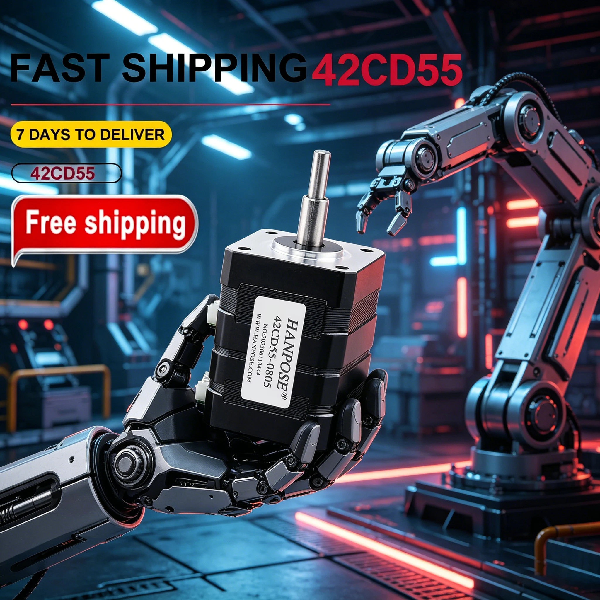 Double Layer Stacked 1.6A 270mN.m NEMA17 Stepper Motor 42CD55-0805 Forward Reverse Automatic Micro Motor For 3D