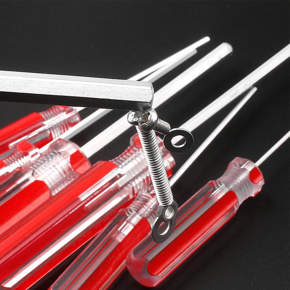 5/1pcs Hexagon Screwdriver Flat Head Hex Shank Magnetic Screwdriver Steel Hand Manual Tool Repair Tools 1.5/2/2.5/3/4/5/6mm