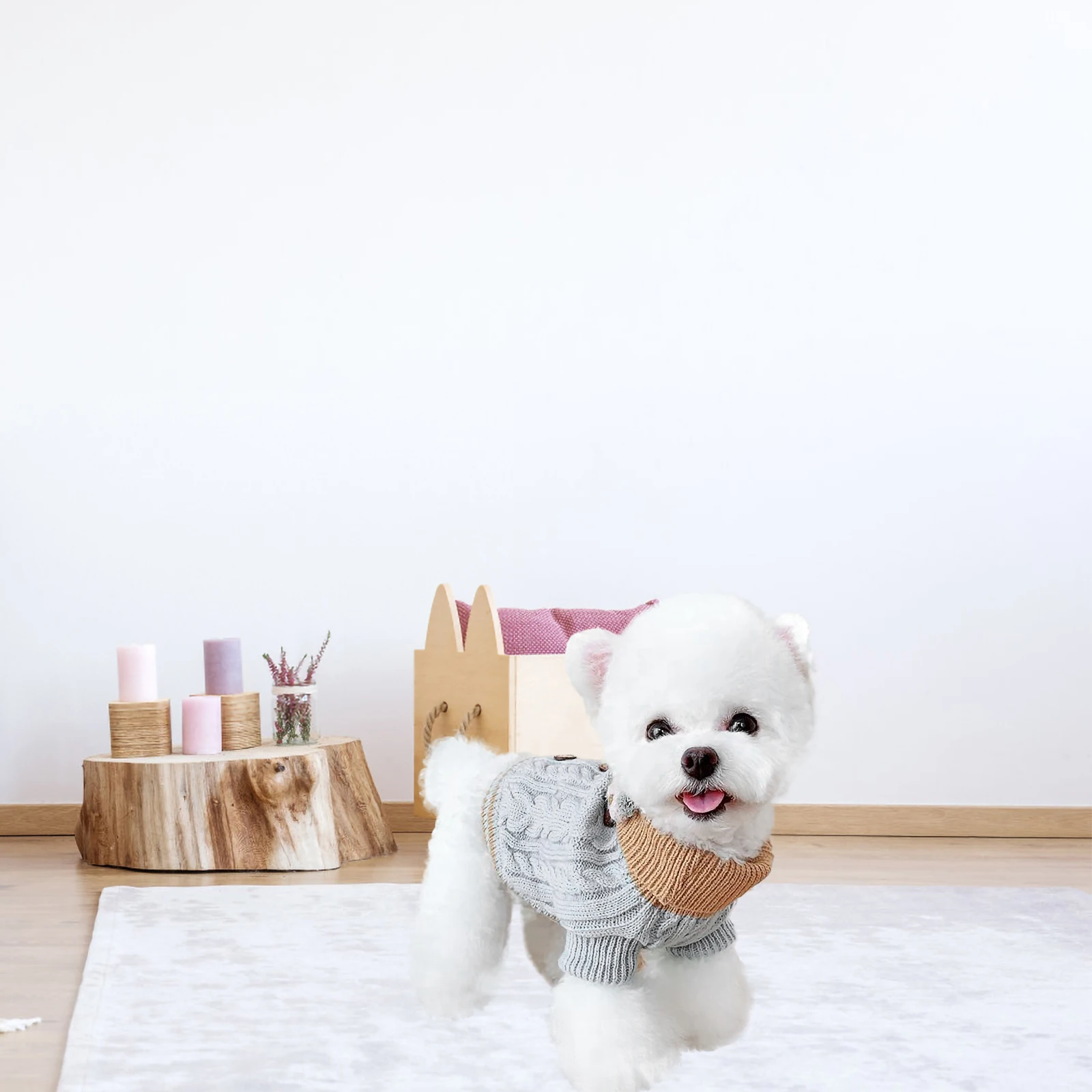 

Dog Warm Coat Pet Sweater Clothes Small Sweaters Christmas Soft Knitwear Apparel Winter