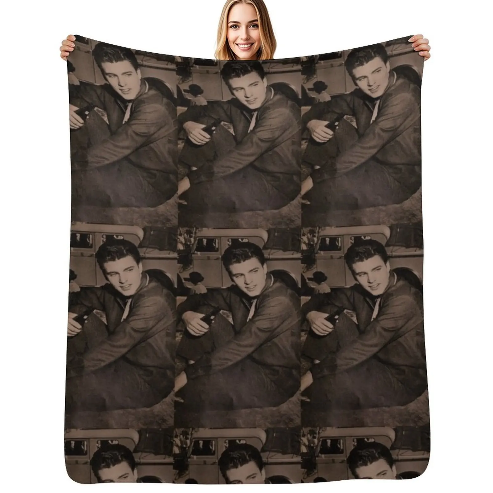 

Ricky Nelson Rock N' Roll Superstar Throw Blanket Thermals For Travel Blankets For Bed anime Personalized Gift Blankets