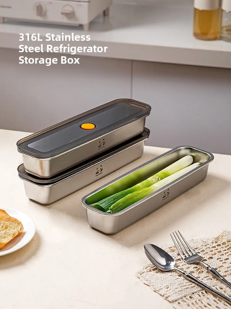 

Modern Housewife 316 Stainless Steel Pasta Storage Box Sealed Container Whole Onion Garlic Ginger Freshness Keeper Kitchen Or...