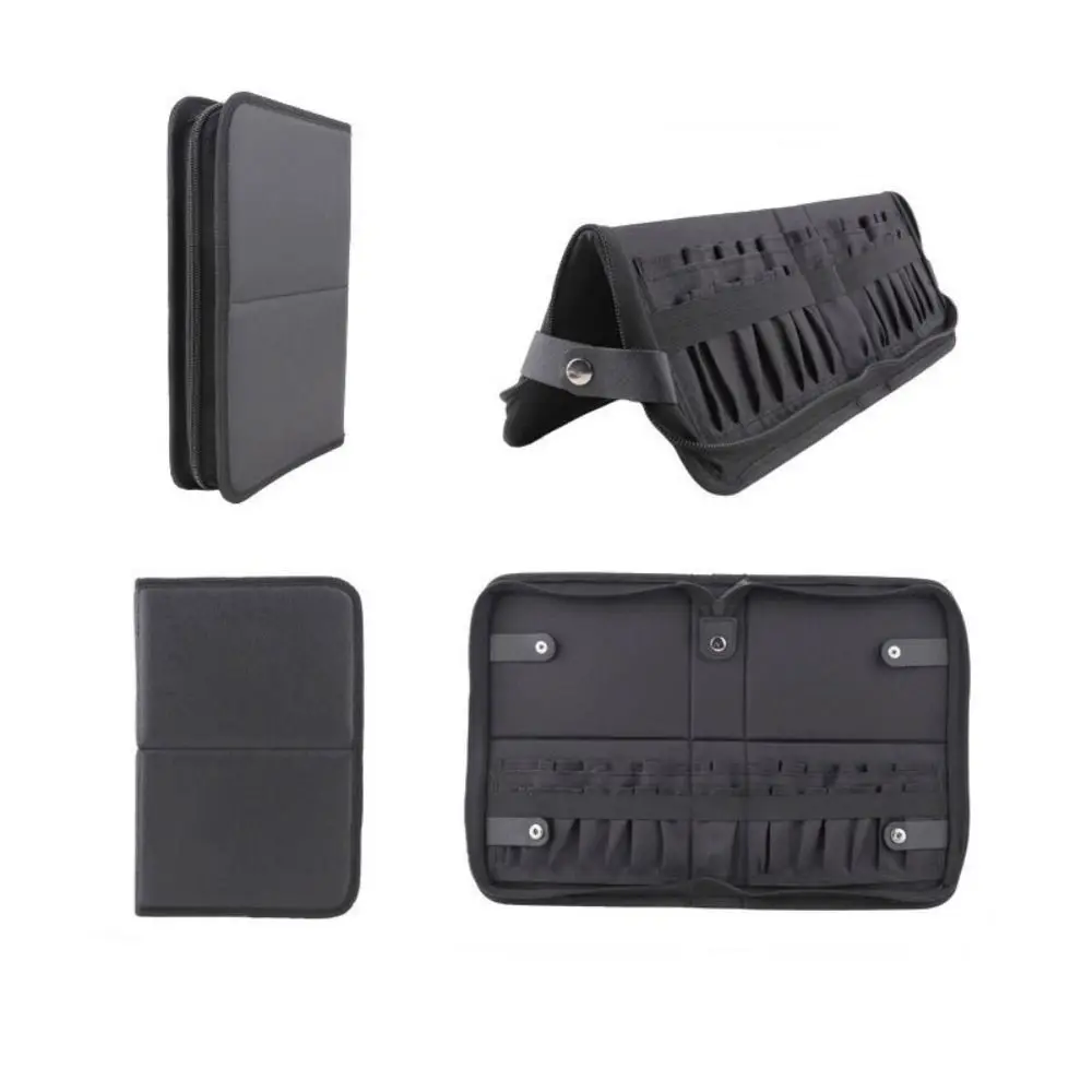 Standable Makeup Brush Holder Dustproof Portable Makeup Brush Pouch Foldable Beauty Tool Cosmetic Brush Protective Case