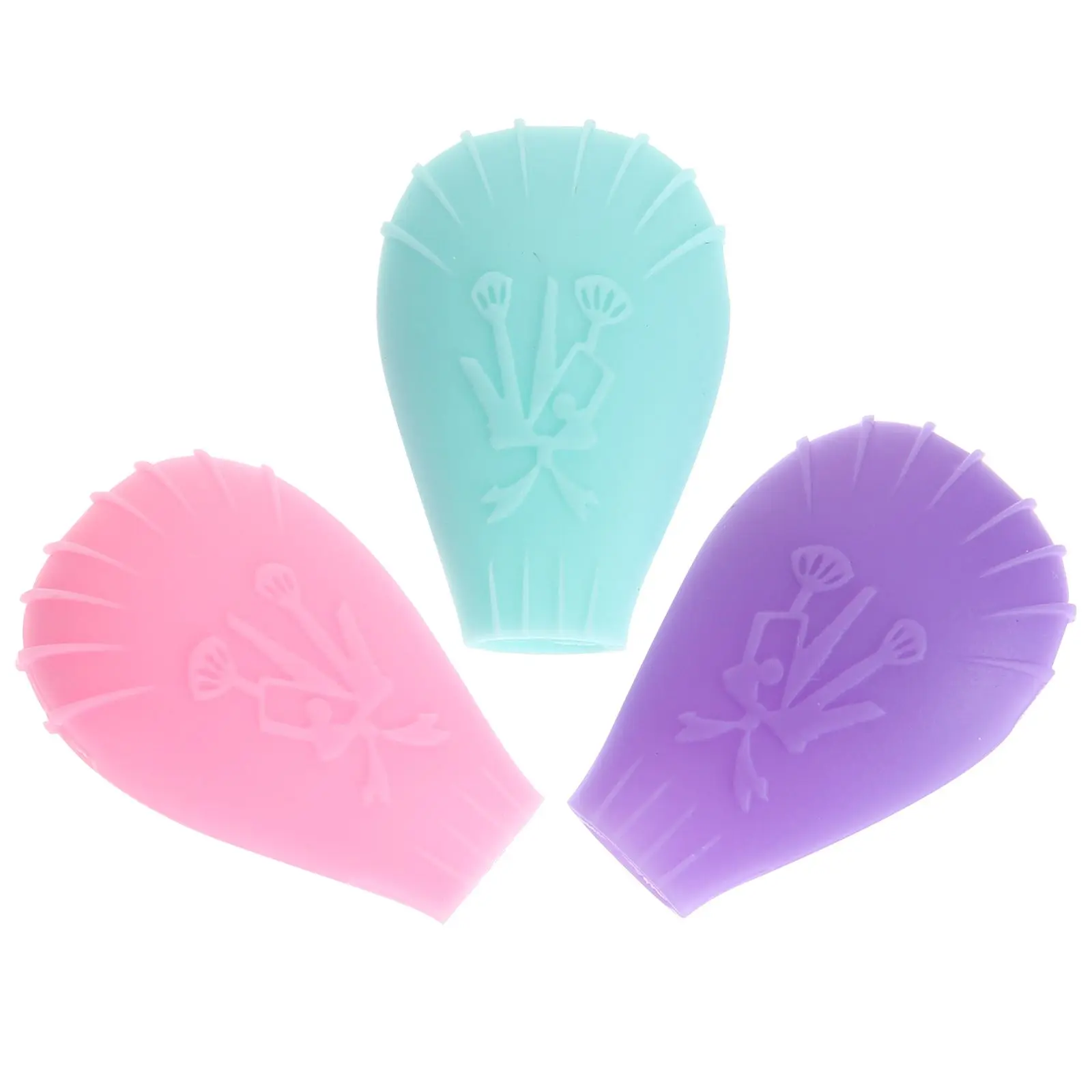 

3 Pcs Makeup Brush Dust Cover Travel Protector Silicone For Foundation Concealer Eyeshadow Brushes Safe Durable