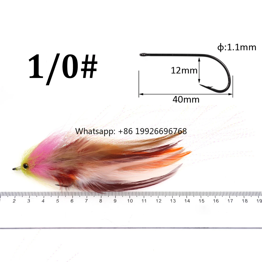 

Fishing Lures Saltwater Fishing Salmon Pike Streamer Muskie Fly Sea Trout Fishing Fly Lures 1/0# factory