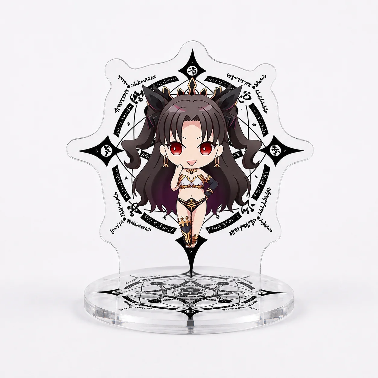 Fate Grand Order Chibi Acrylic Stand Model Plate Keychain Set Anime Character Desktop Collectible Ornament Display Gift Cartoon