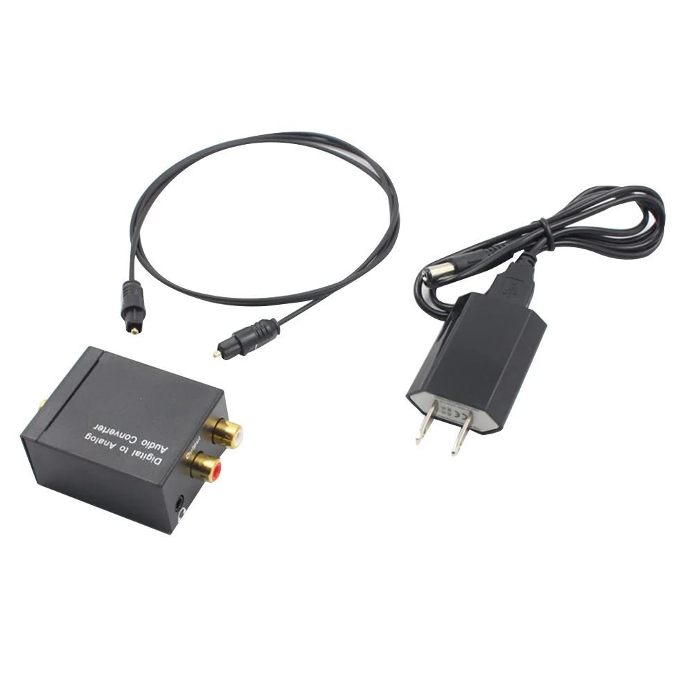 

Digital to Analog Audio Converter Eu Plug 100-240V Converts Coaxial Optical Digital to 3.5mm Jack Stereo Audio Adapter