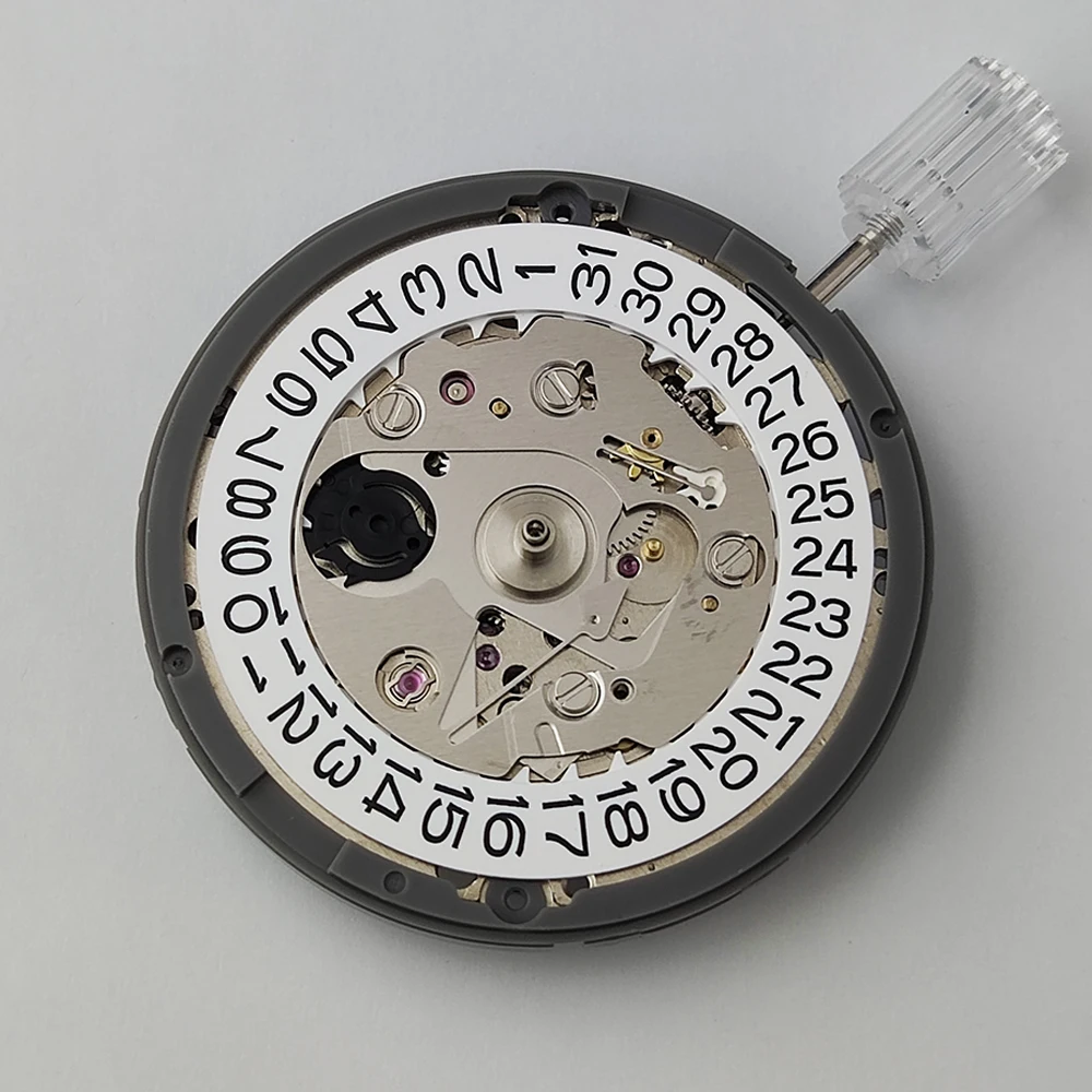 Movimiento de reloj NH35 NH35A compatible con NH35, ajuste mecánico automático, reloj de corona 3,0, rueda de fecha blanca, 24 joyas