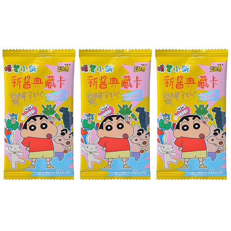 18 Packs Per Box 90Pcs Kayou Card Cartoon Crayon Shin-chan Anime Collection Gift Crayon Children Toys Cute Comical Original Box