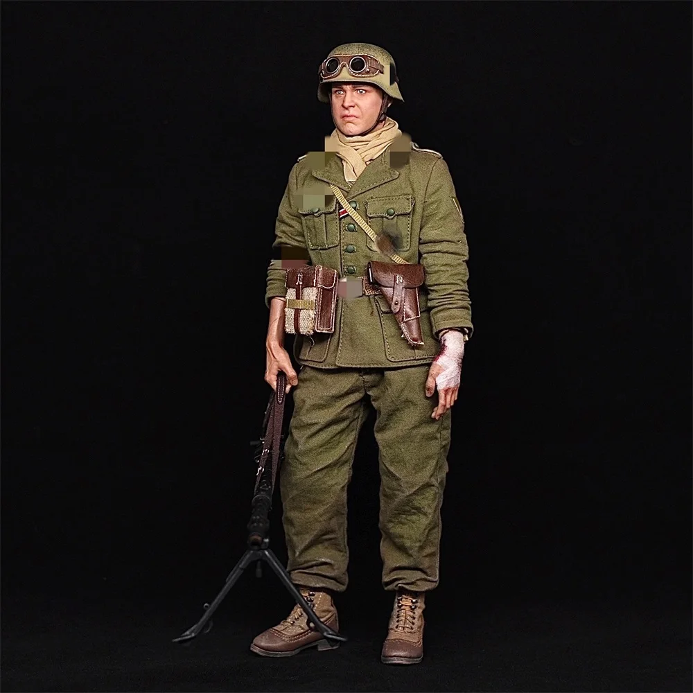 1/6 DID D80158 WWII Series North African Machine Gunner Beas Full Set Moveable Action Figures with MG34 Model For Fans Collect