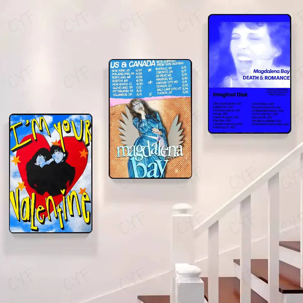 ملصق قرص تخيلي رائع من M-Magdalena B-Bay جدار لاصق مقاوم للماء لغرفة المعيشة المنزلية وغرفة النوم والديكور الجمالي #3