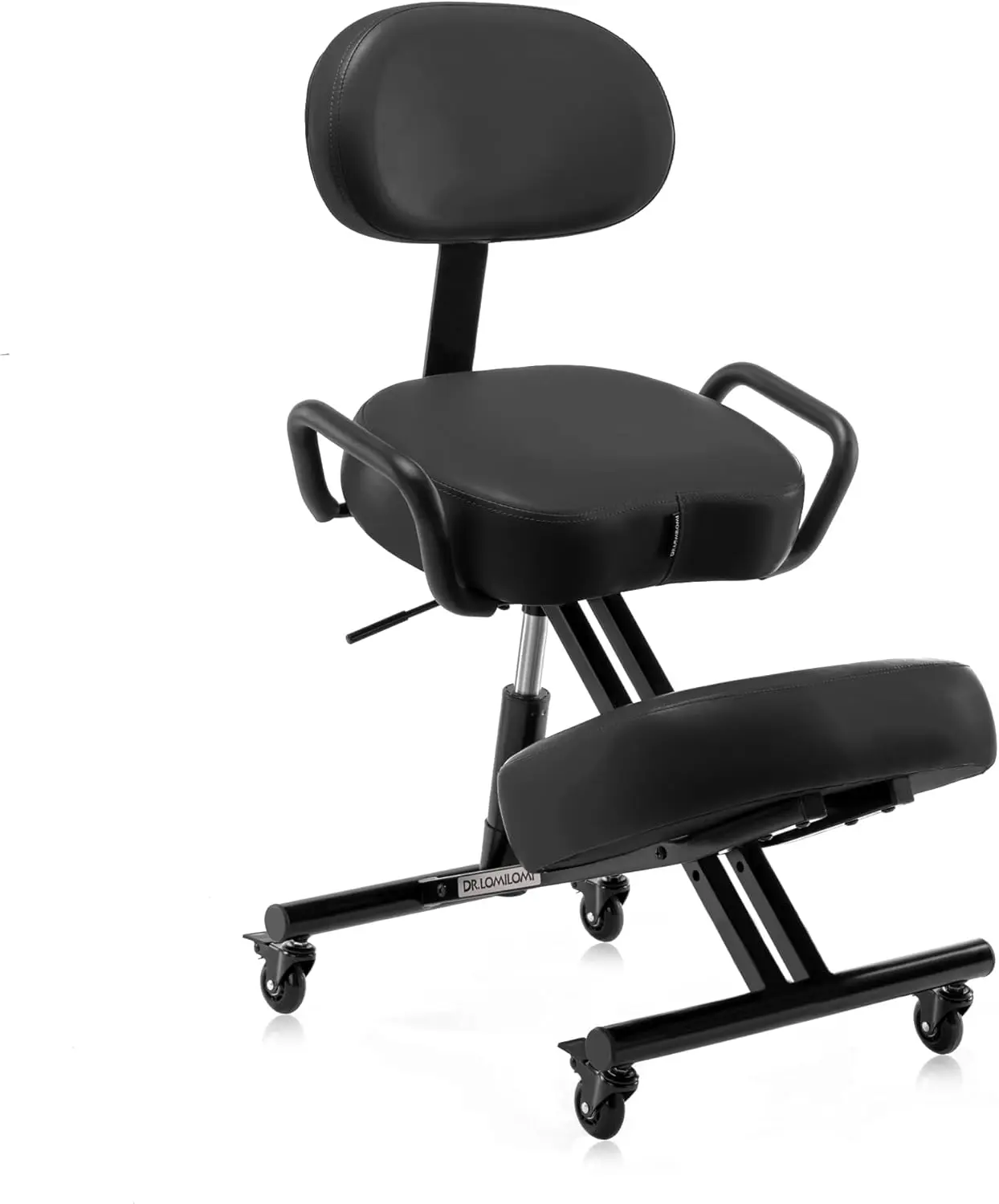 

Эргономичное кресло для работы на коленях со спинкой, улучшающее осанку, с толстыми подушками и фиксирующимися колесами для дома и офиса