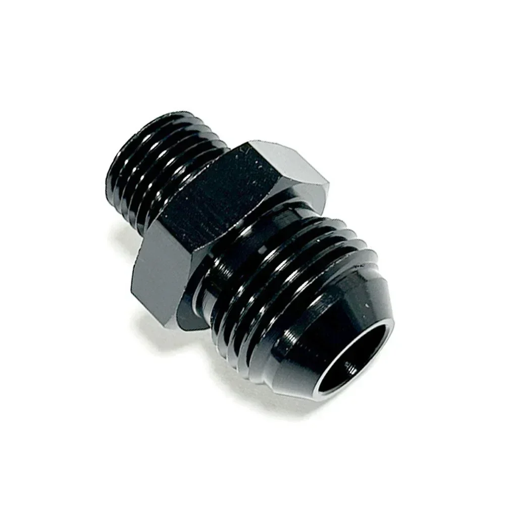 Adaptador recto de ajuste macho métrico AN6 6an a M16x1.5 de aluminio negro