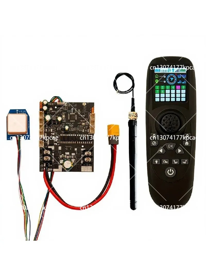 RXG7-TXG4 GPS high-speed nesting boat modified 8.4V 12V color screen remote control set one-click return