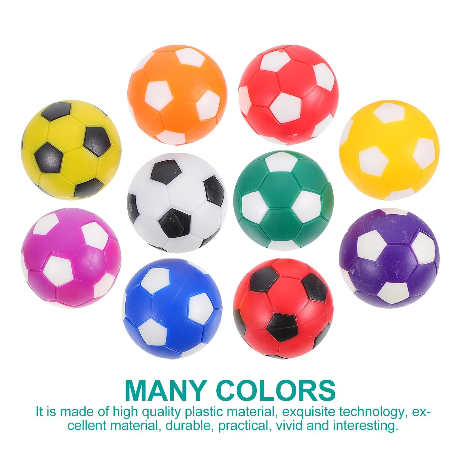 10 Pcs Mini Foosball Accessories Colorful Plastic Balls Colored Table Soccer Baby