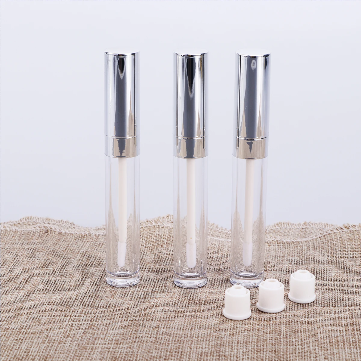 3pcs Lip Gloss Tubes With Wand Bottles Empty Tubes with Wand Mini Portable Travel Makeup Containers for Lip Gloss Toner