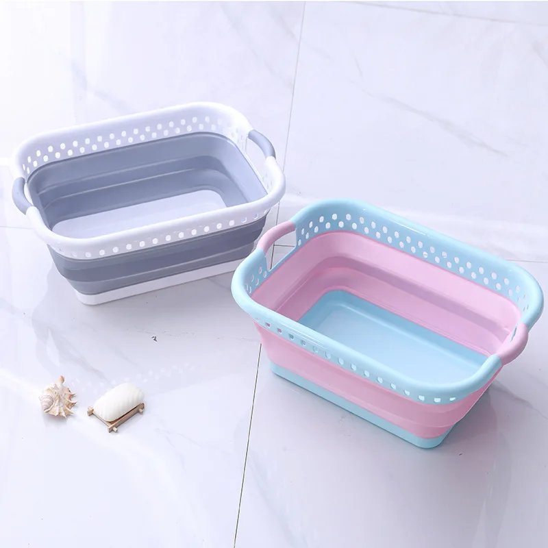 Storage Laundry Basket, Dirty Laundry Basket, Foldable, Large Capacity, Household Use, Space Saving, with Holes