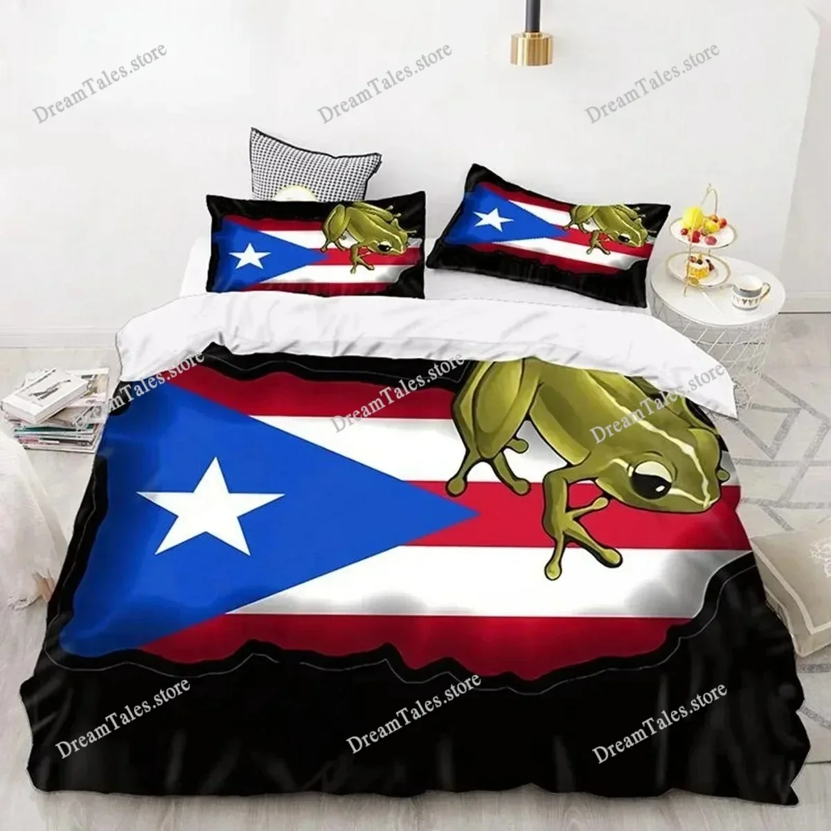 3d Print Puerto Rico Flag Bedding Set Duvet Cover Adult and Kids Bedding Set Luxury Children's Gifts Home Textileextile