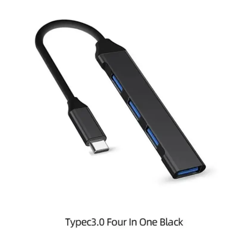 

New Black Color 4 Port USB Type C HUB 3.0/2.0 High Speed Splitter For Adapter OTG For PC Computer Accessories