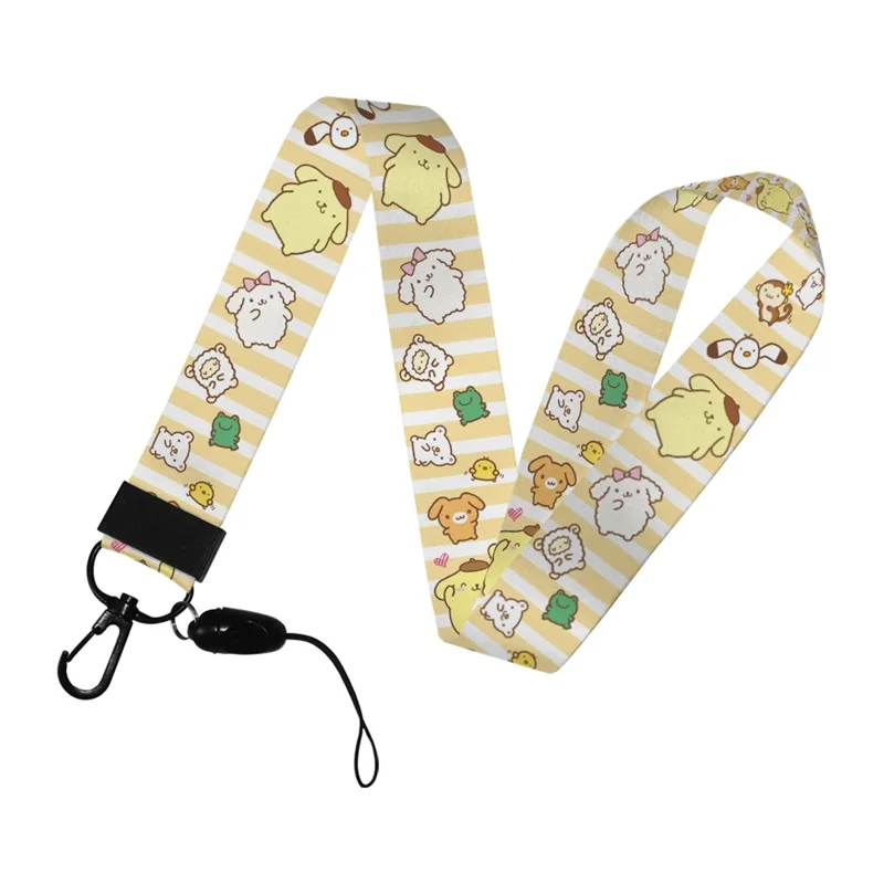 PomPomPurin Lanyard Cartoons  Style Mobile Phone Lanyard Boys And Girls Cute Stitch Mobile Phone Straps