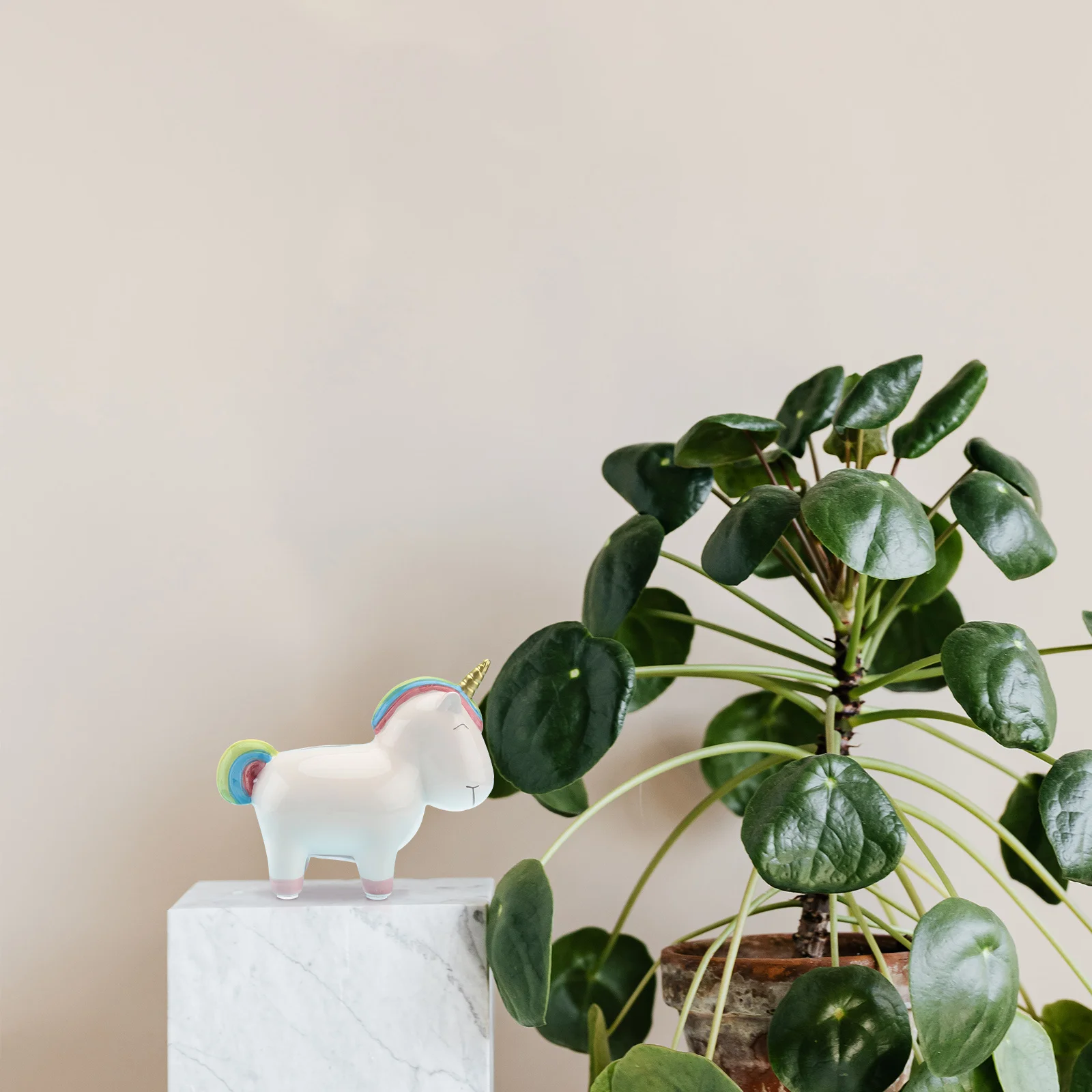 

White Ceramic Saving Pot Stylish Home Adornment Perfect Birthday Gift for Kids Cartoon Saving Pot