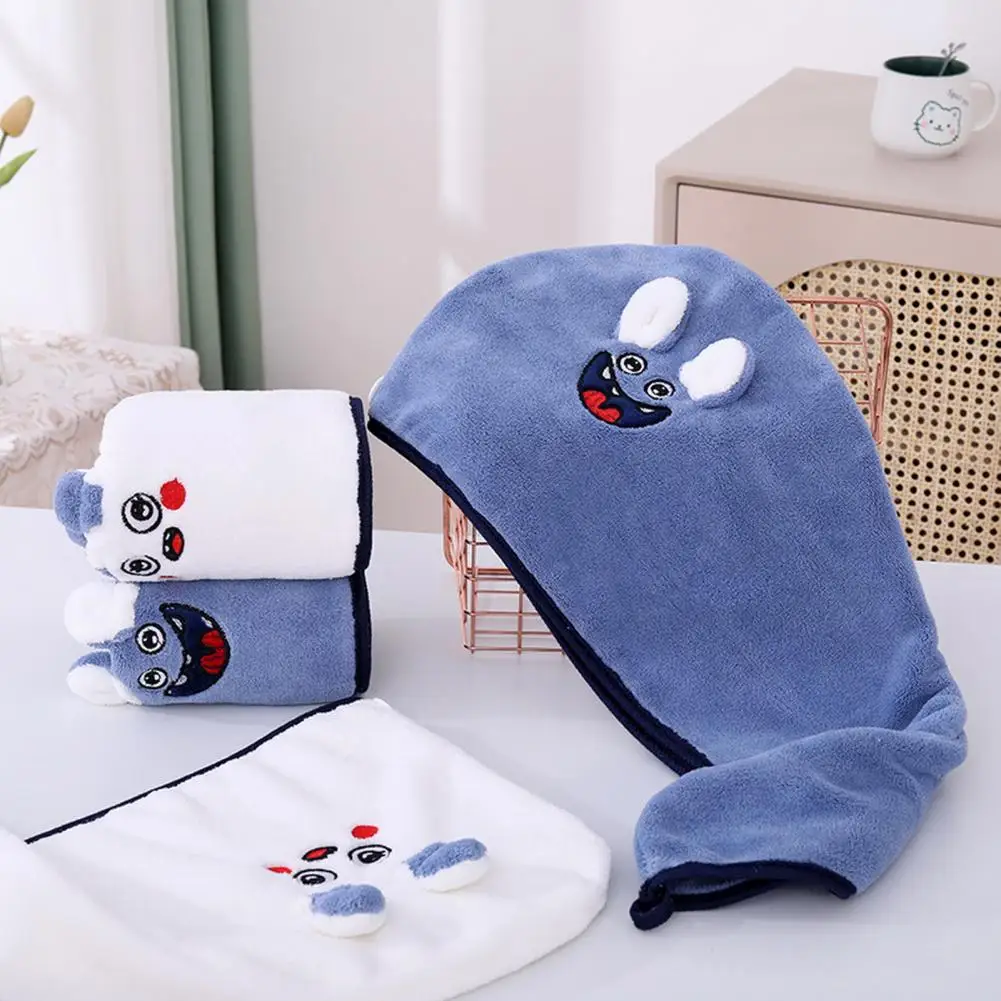 Cartoon Hair Towel  Useful Reusable Long-Lasting  Ultra-Absorbent Hair Towel Wrap Hat Home Supplies