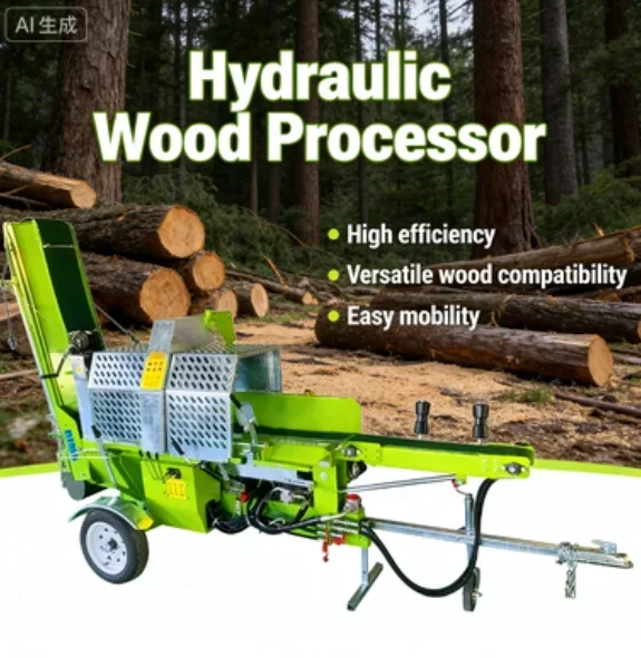 

YG Customized 20 Ton Automatic Firewood Processor / Wood Processor With Track Hot Product 2019 Provided Log Splitter Farm & Fore