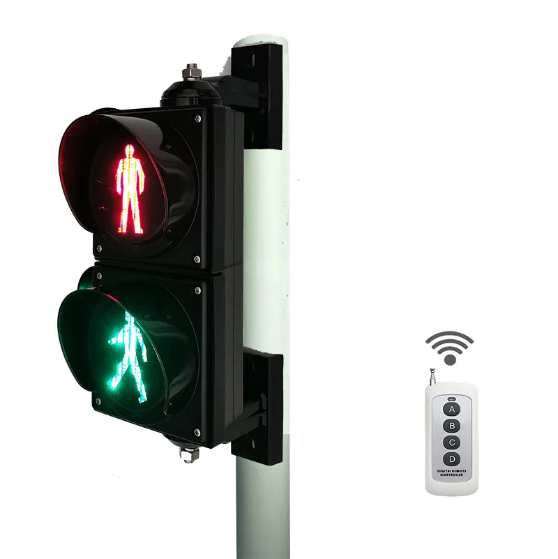 Pedestrian Traffic Signal Light 4 Inch Red  Green Walk Man Traffic Warning Light Remote Control Signal Light School Teach Light