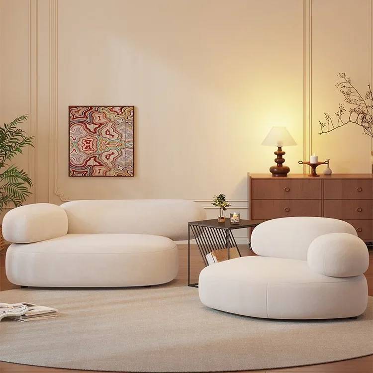 أريكة قماش المشاهير على الإنترنت، مجموعة أريكة صغيرة من حجر الرصوف، ترفيه إبداعي بسيط وحديث