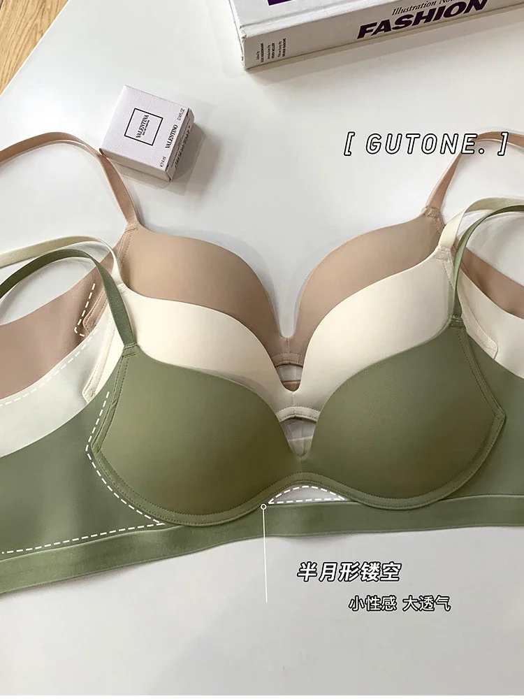 MOYISU 심플한 푸시업 브라, 작은 가슴을 가진 여성용에 적합, 언더 와이어 및 처짐 없이 더 크게 만들기