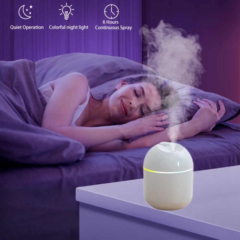 270ML Air Humidifier Cool Mist Aroma Diffuser LED Night Light  power-off protect USB Humidificador For Home Office view 3