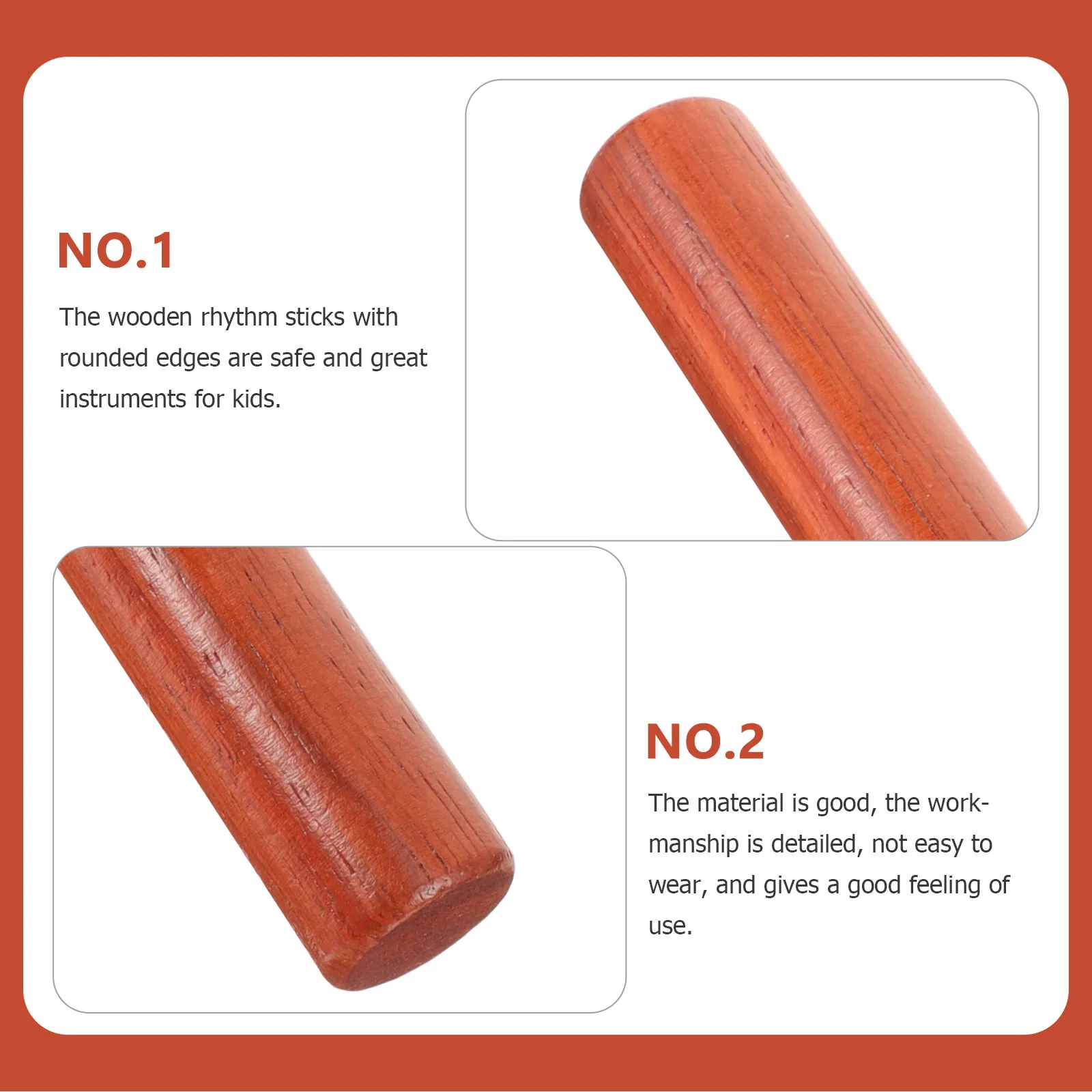 

Wooden Rhythm Stick Tools for Percussion Instruments Classroom Sticks Preschool Musical Rods