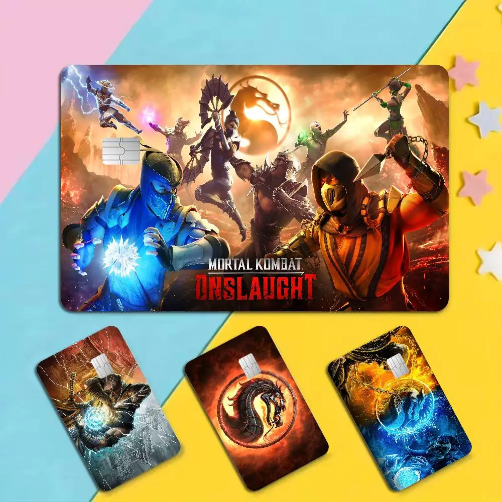 Hot Game M-Mortal K-Kombates Anime Spend or Save Shell On Off Ultra Thin No Fade Sticker Skin Cover Film for Debit Credit Card